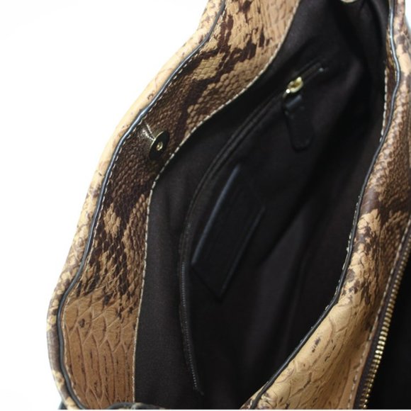 COACH Phoebe Python Snakeskin Embossed Leather Limited Edition Shoulder Bag - Picture 3 of 15